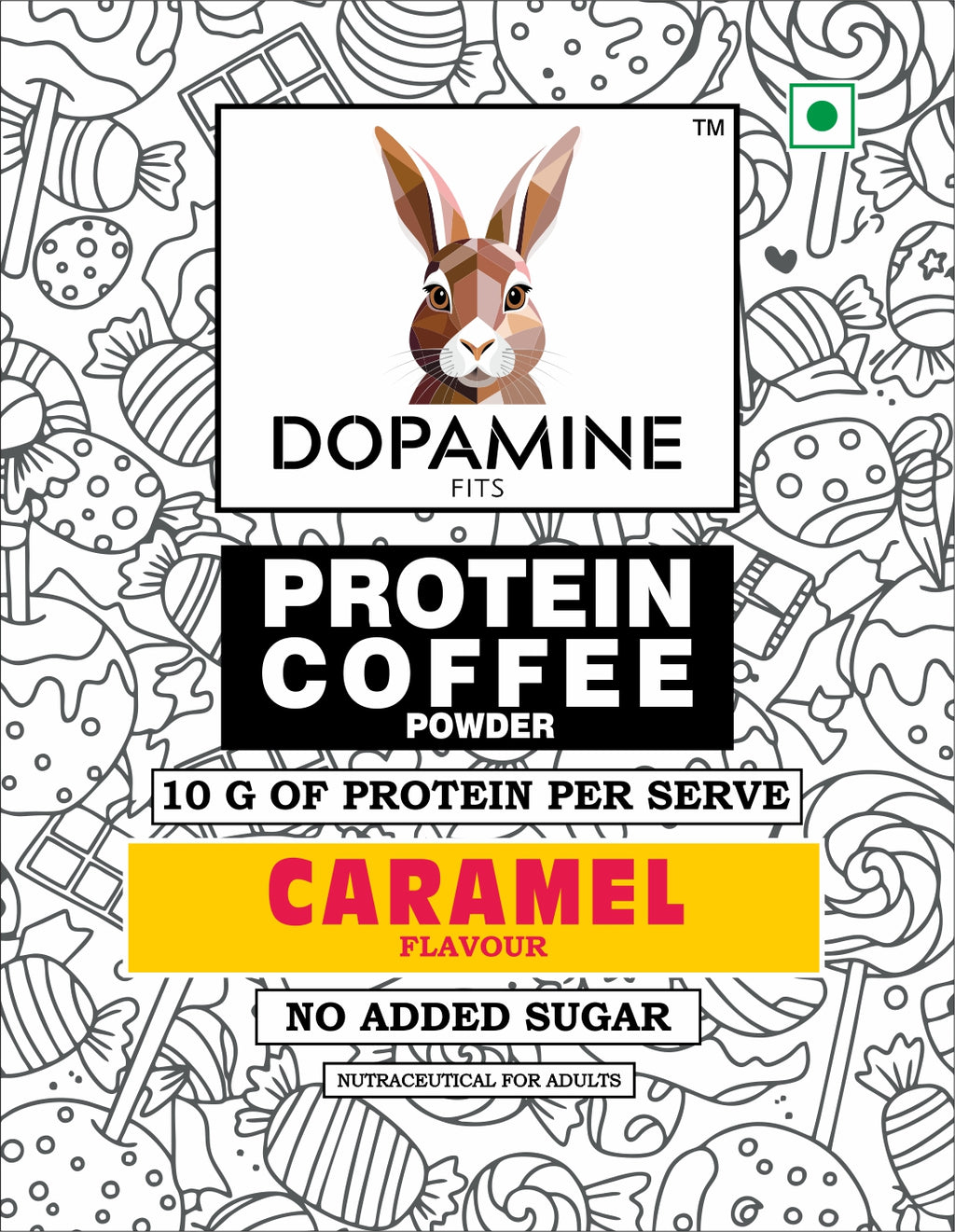 Dopamine Fits Protein Coffee - Caramel Flavour (25g - per sachet)
