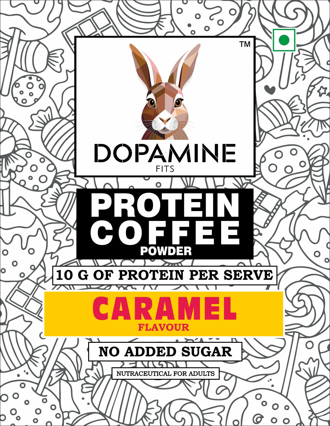 Dopamine Fits Protein Coffee - Caramel Flavour (25g - per sachet)