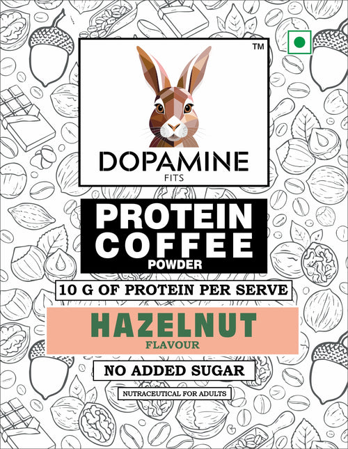 Dopamine Fits Protein Coffee - Hazelnut Flavour (25g - per sachet)