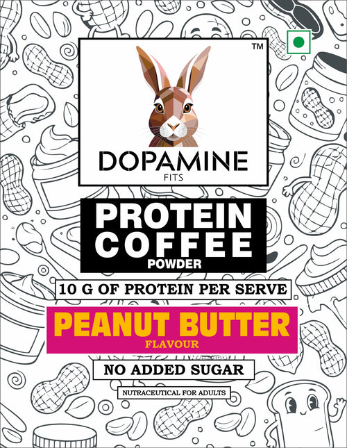 Dopamine Fits Protein Coffee - Peanut Butter Flavour (25g - per sachet)